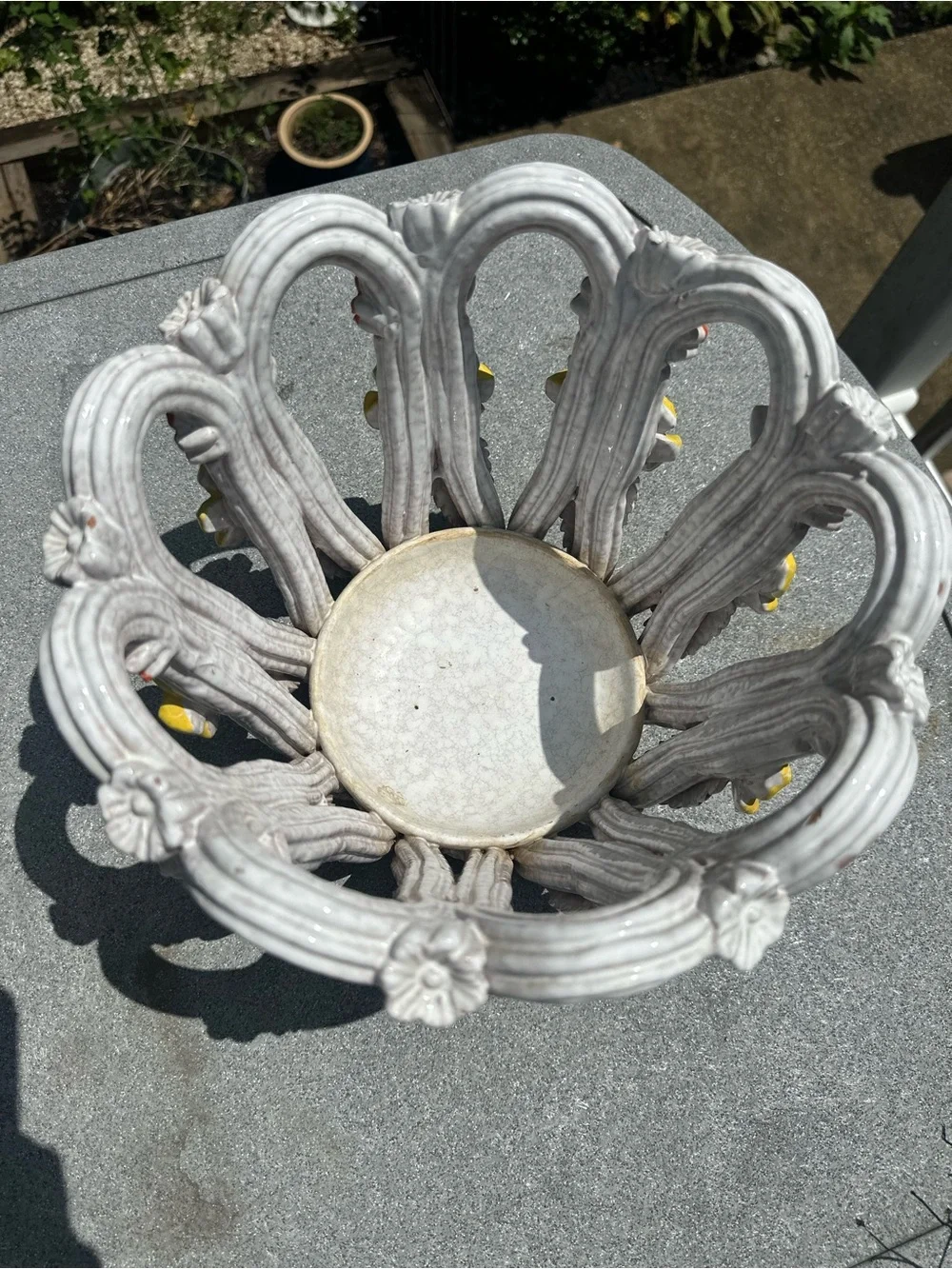 Mid-Century Modern Italian Majolica cachepot (flower pot holder/jardinière)